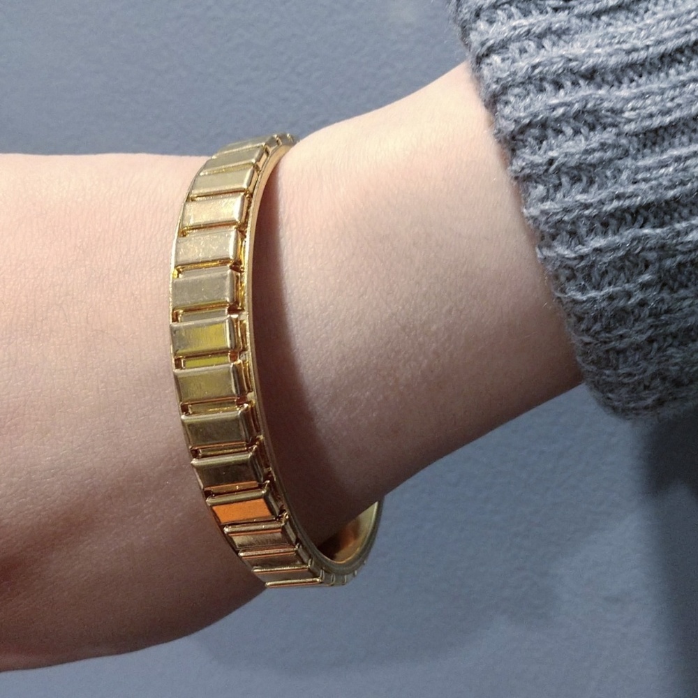 Slip on gold-toned bracelet
